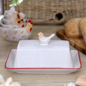 The Little Red Hen Butter Dish, decorative tableware
