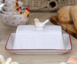 The Little Red Hen Butter Dish