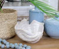 Small Placida Glazed Clam Shell Bowl