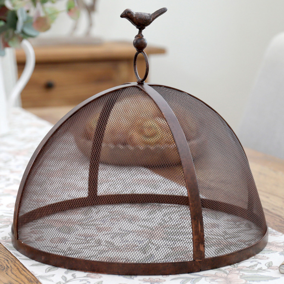 Burlington Iron Food Cover - Bronze Mesh Cloche, decorative tableware