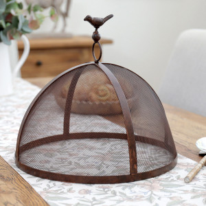 Burlington Iron Food Cover - Bronze Mesh Cloche, presented as a standalone item for straightforward product identification