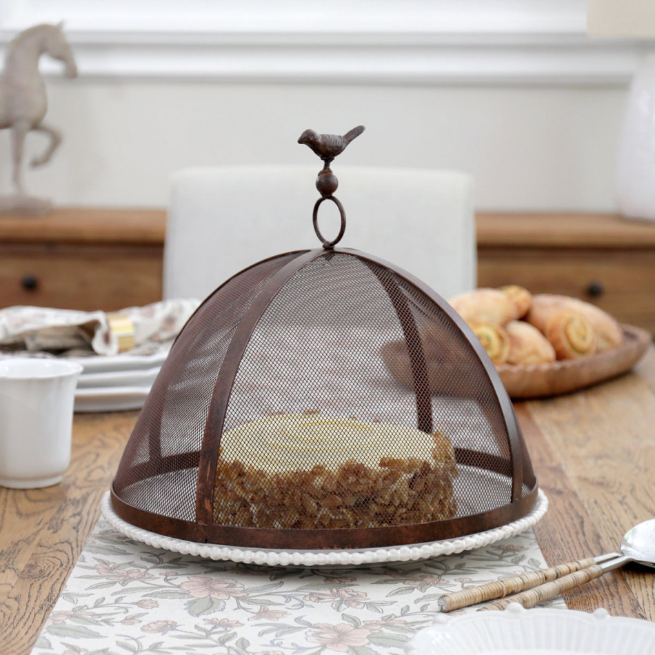 Burlington Iron Food Cover - Bronze Mesh Cloche, shown as a standalone product for clear identification