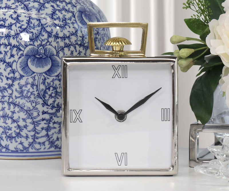 Maida Vale Silver Desk Clock