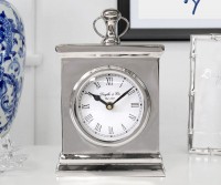 Classic Silver Mantel Clock - Carriage Clock Style