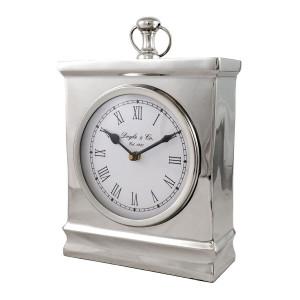Large Classic Silver Mantel Clock - Carriage Clock Style, designed to combine everyday timekeeping with interior styling