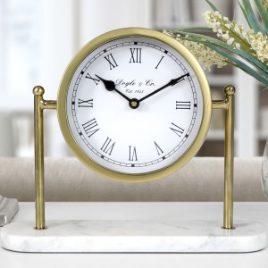 Stanhope Gold Column Mantel Clock