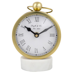 Kensington Gold Desk Clock, a decorative timepiece for a wall, shelf or mantel