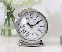 Maisie Round Silver Desk Clock