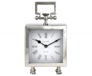Washington Silver Mantel Clock