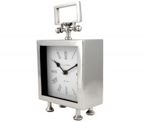 Washington Silver Mantel Clock