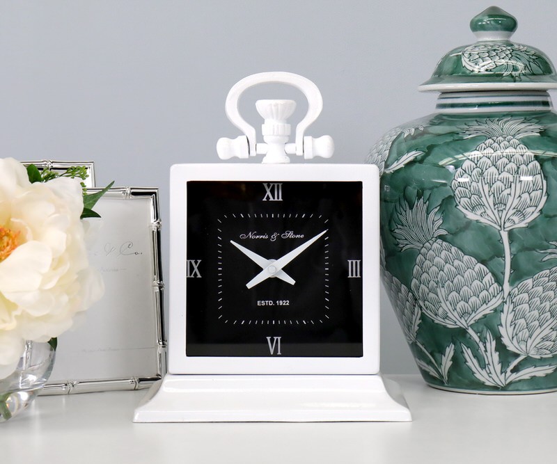 Sandringham White Mantle Clock Shop by colour