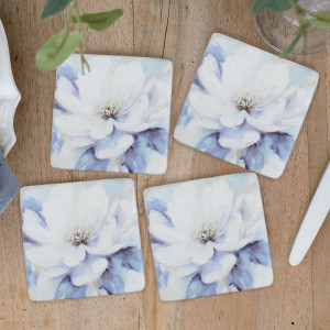 Set 4 Amalia Peony Coasters, decorative tableware