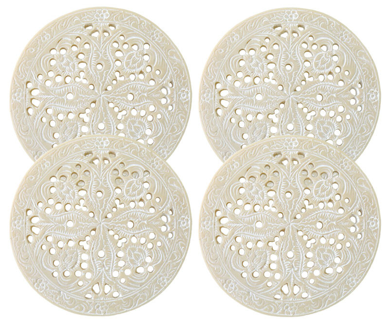 Set 4 Palmas Ivory Coasters