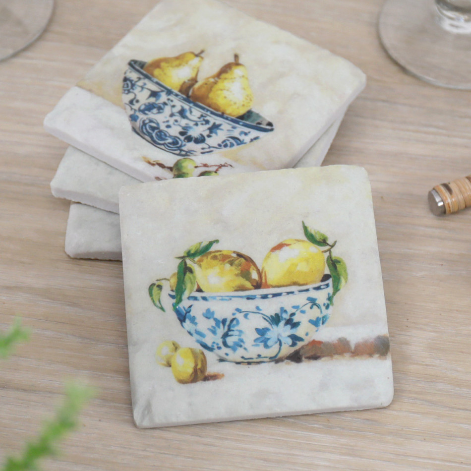 Set 4 Roslin Chinoiserie Coasters, decorative tableware
