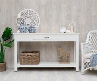 Somerville White Cross Console Table