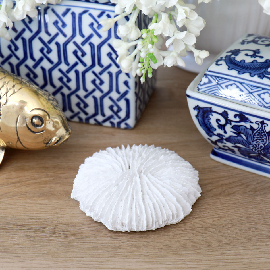 Jetty Flat Ribbed Coral - Small, indoor occasional table