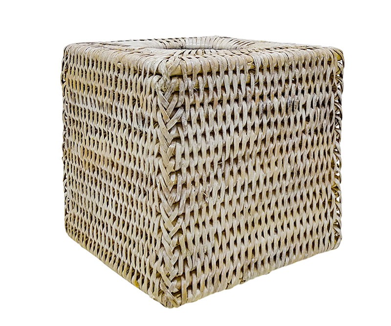 Large Soap Dispenser Cover Whitewash Rattan