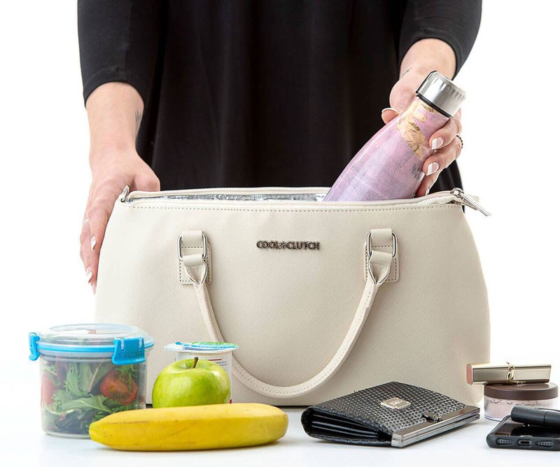 The 2 Bottle Cool Clutch Cream Insulated Wine Purse