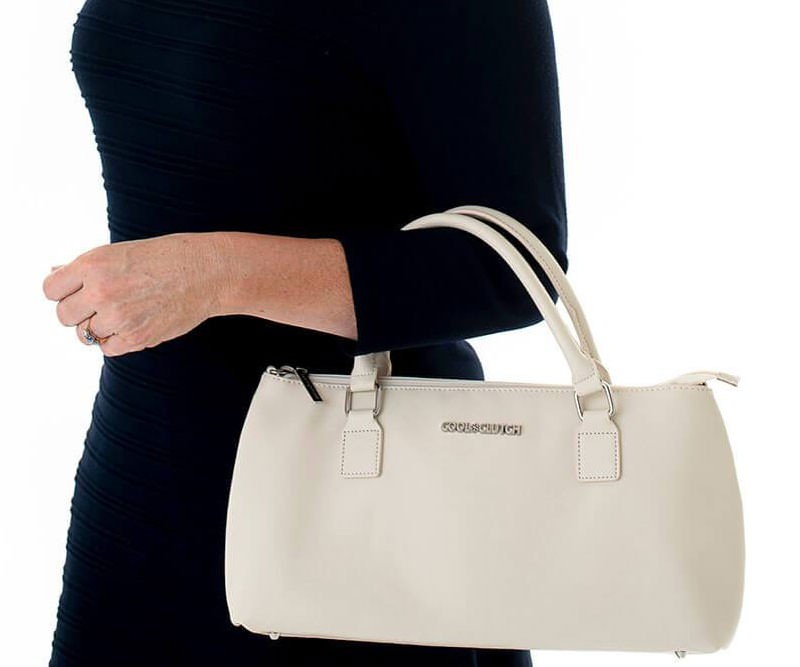 The 2 Bottle Cool Clutch Cream Insulated Wine Purse