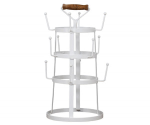 White Baxter Metal Cup Holder Stand