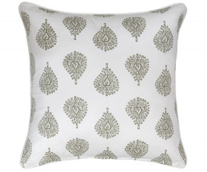 Large Atworth Taupe Paisley Cushion