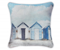 Brighton Beach Huts Cushion