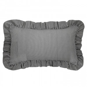 Bonnie Black & White Ruffle Cushion