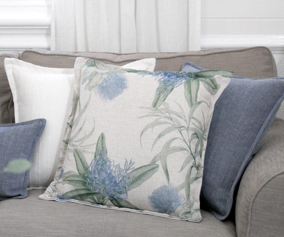 Marcella Blue Natives Cushion