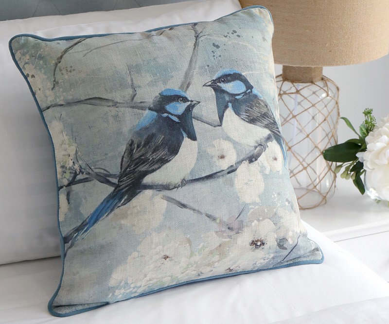 Claremont Blue Wrens Cushion