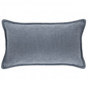 Hudson Chambray Lumbar Cushion - Denim Blue