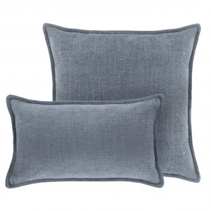 Hudson Chambray Cushion - Denim Blue, a comfortable interior accessory designed to add colour and texture