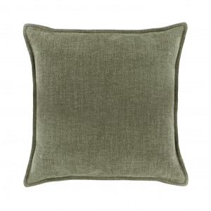 Hudson Chambray Cushion - Moss Green