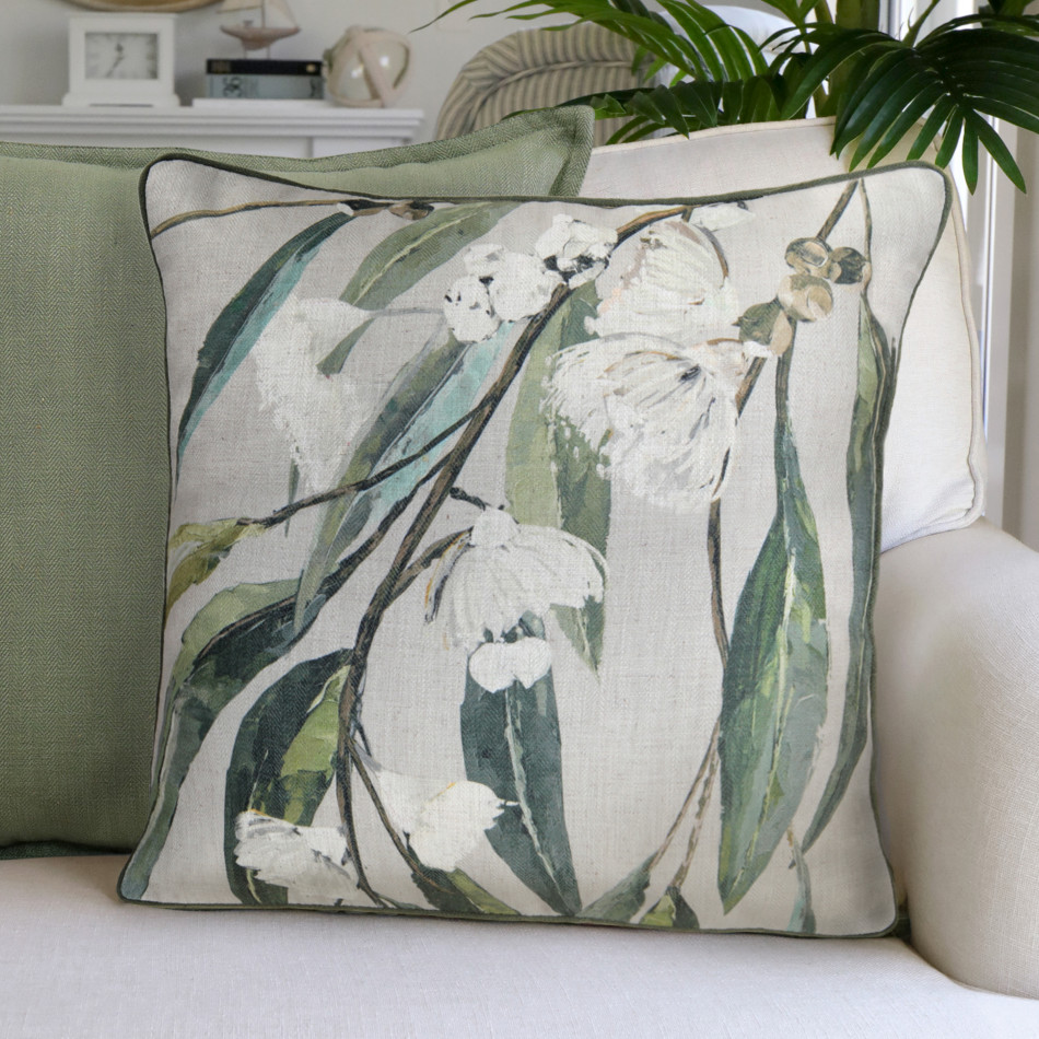 Cranfield Green Eucalyptus Cushion, indoor accent seating