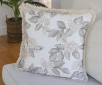 Hatfield Taupe Floral Cushion