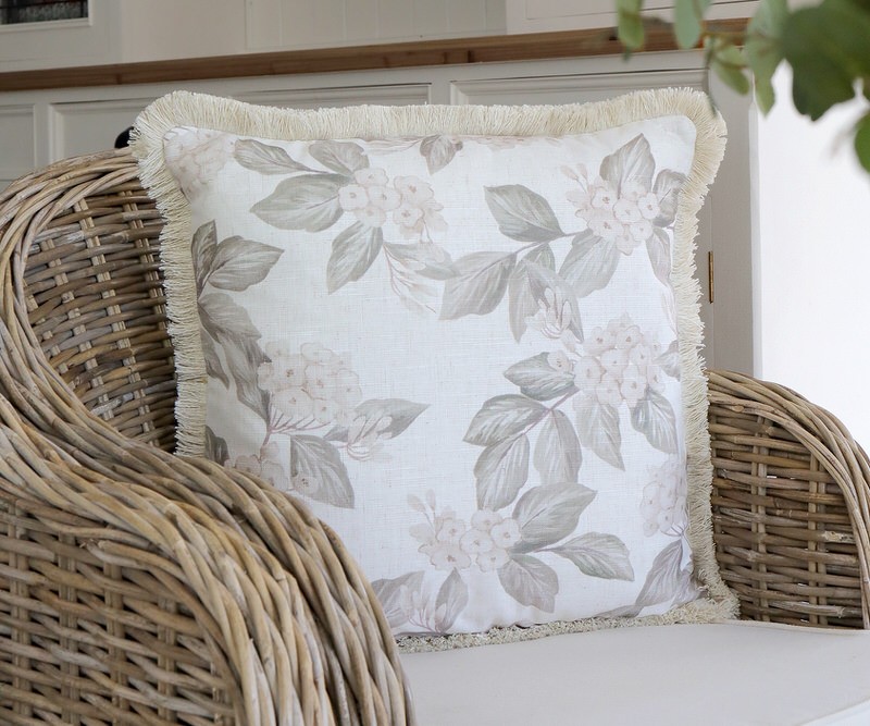 Hatfield Taupe Floral Cushion