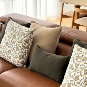 Large Desert Sand Linen Cushion 55cm