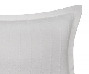 Lumbar Novara White Ribbed Cushion