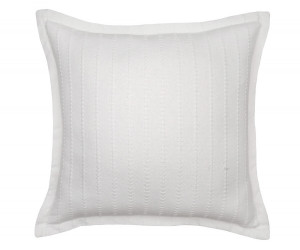 Novara White Ribbed Cushion 50cm