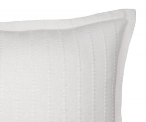 Novara White Ribbed Cushion 50cm