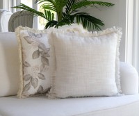 Hatfield Taupe Floral Cushion
