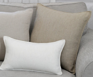 Large Desert Sand Linen Cushion 55cm