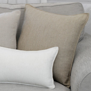 Large Desert Sand Linen Cushion 55cm, a decorative soft furnishing for a sofa, chair or bed