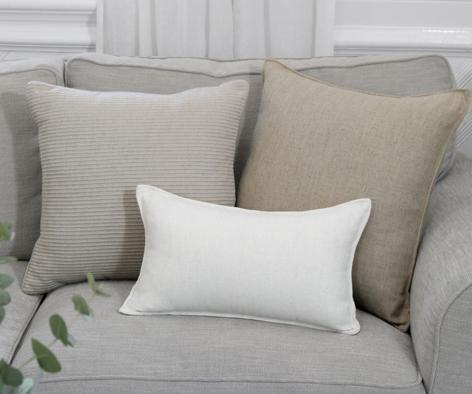 Large Desert Sand Linen Cushion 55cm