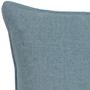 Large Denim Blue Linen Cushion 55cm, a comfortable interior accessory designed to add colour and texture