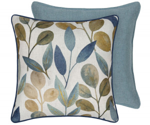 Large Denim Blue Linen Cushion 55cm