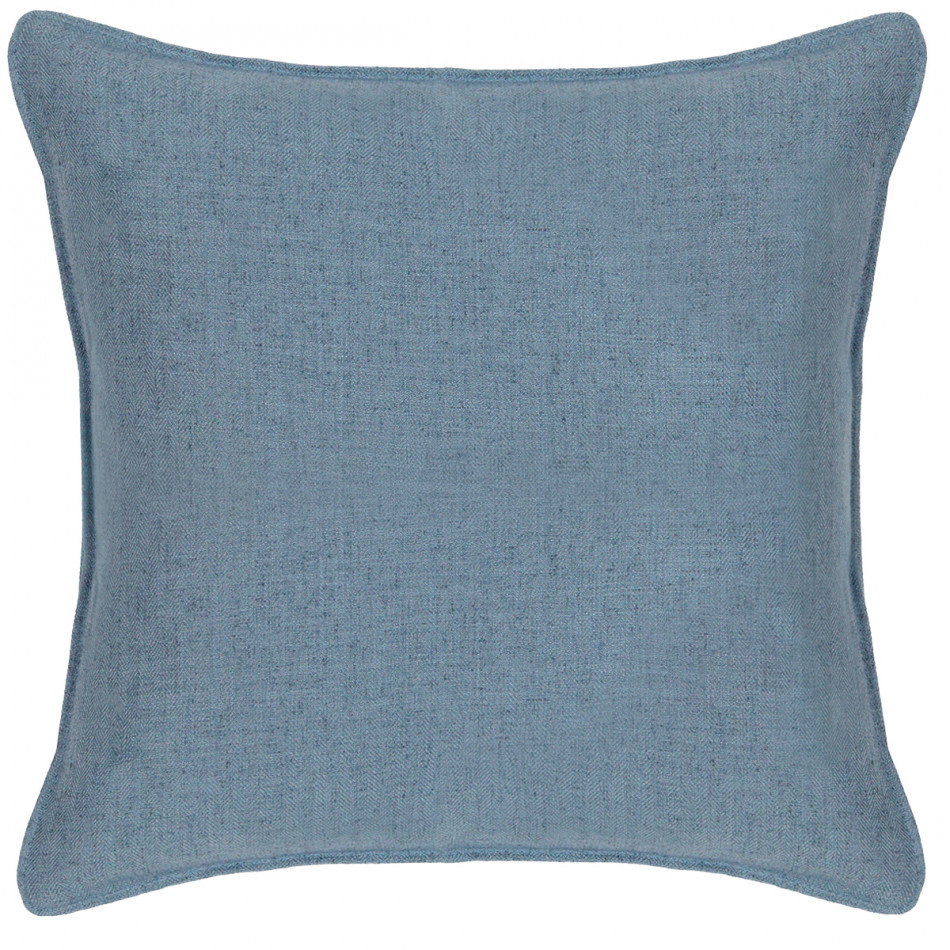 Large Denim Blue Linen Cushion 55cm