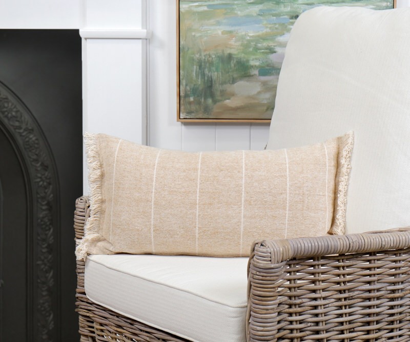 Honey Wild Stripe Breakfast Cushion - Feather Insert