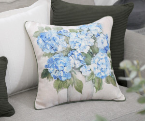 Audrey Blue Hydrangeas Cushion