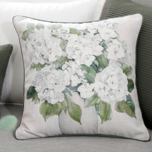 Audrey White Hydrangeas Cushion