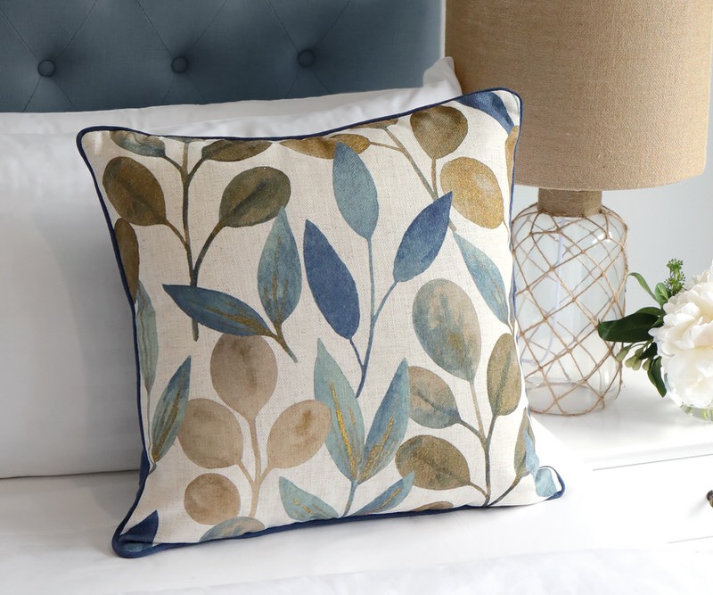 Lakewood Leaves Linen Cushion